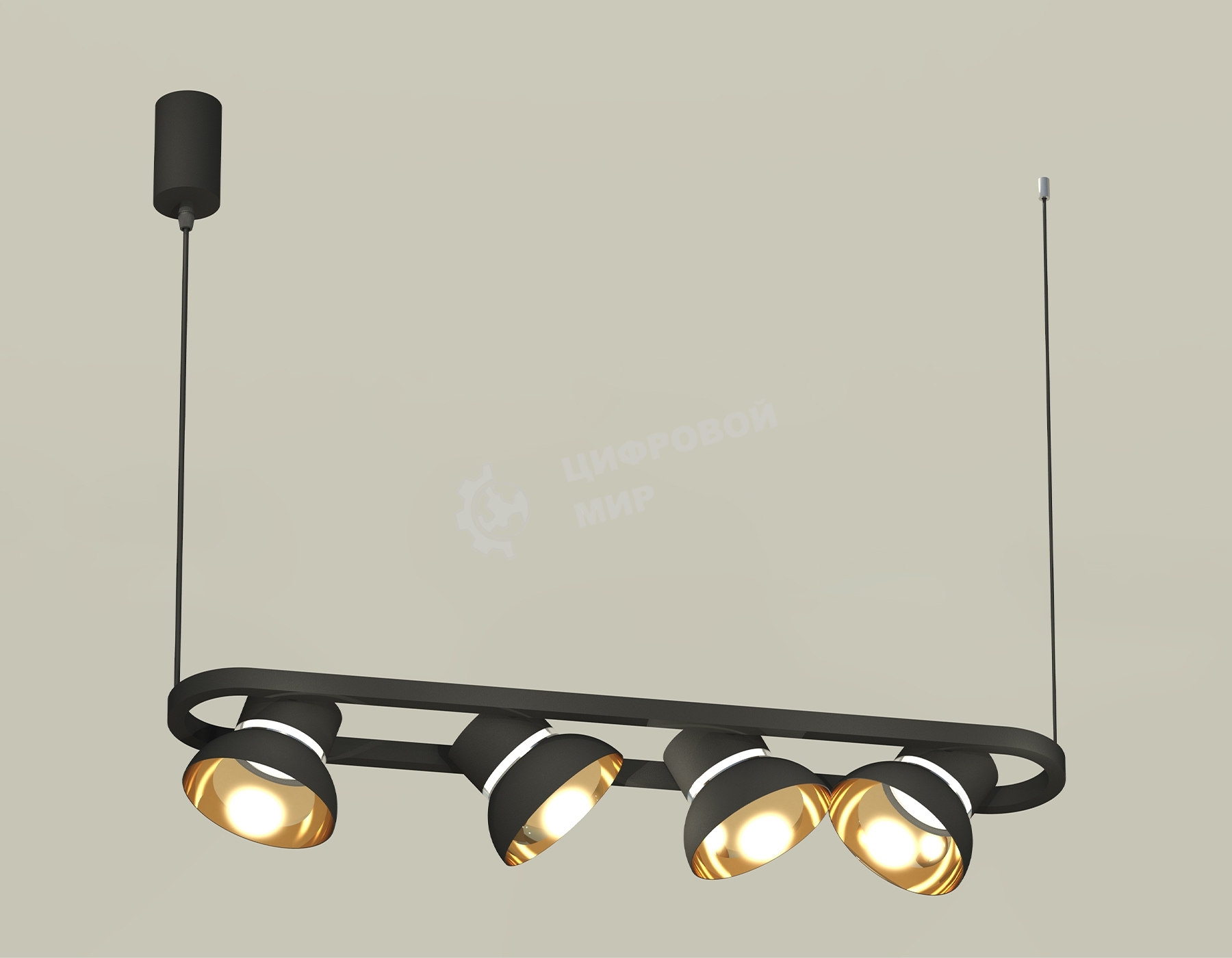 Светильник Ambrella light XB9164081/4 SBK/PYG/CL черный песок/золото желтое полированное/прозрачный GX53 (С9164, N8145)