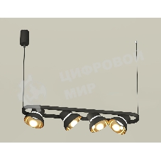 Светильник Ambrella light XB9164081/4 SBK/PYG/CL черный песок/золото желтое полированное/прозрачный GX53 (С9164, N8145)
