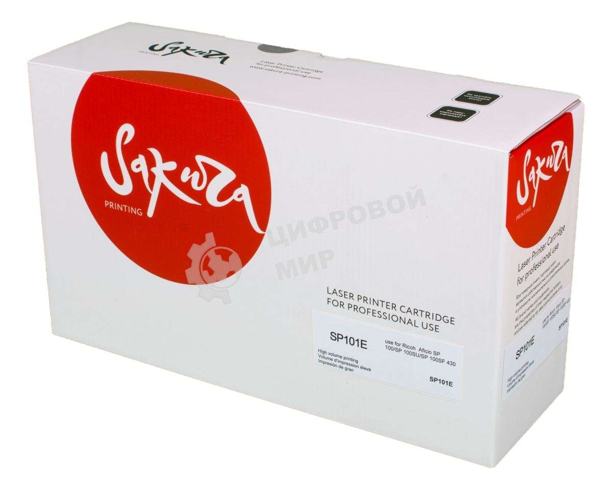 Картридж Sakura SP101E Black для Ricoh Aficio SP 100, SP 100SU, SP 100SF, SP 112, черный, 2000 к.