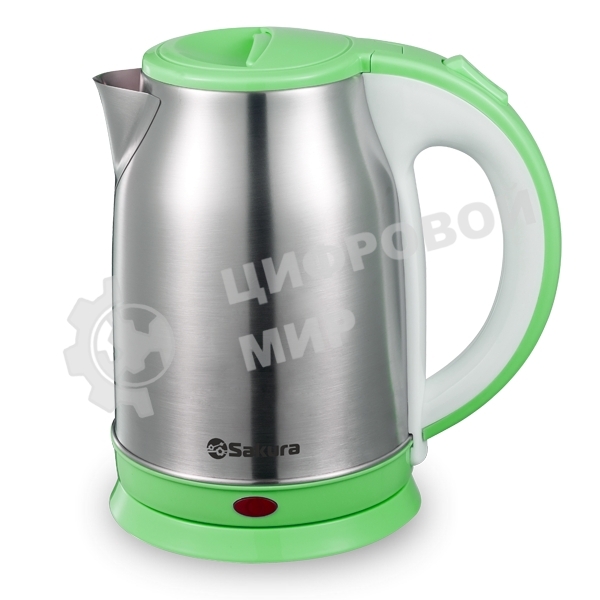 Чайник электрический Sakura SA-2147G 1.8 л, нерж+зелен д