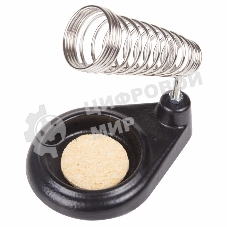 Подставка под паяльник Rexant, чугун, ниша круглая, губка