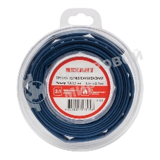 Трубка термоусаживаемая Rexant 5,0/2,5 мм синяя, ролик 2,44 м