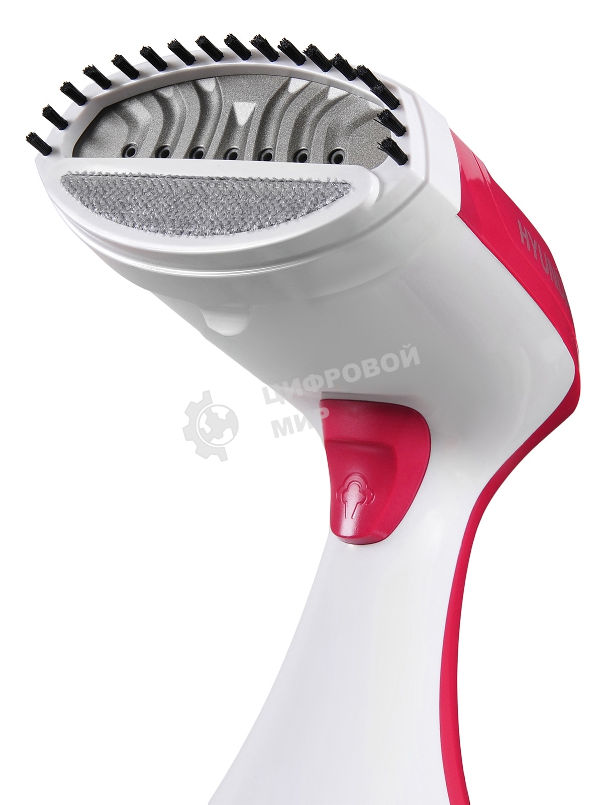 Отпариватель Hyundai H-HS02123 белый/вишневый, 1650 Вт, 28 г/мин, 0.3 л