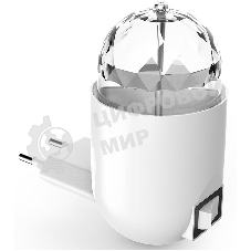 Светильник розеточный 3W 220-240V белый с фиксированной проекцией 
