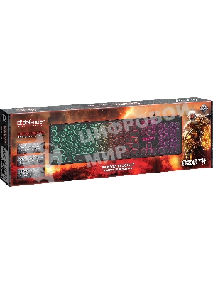 Клавиатура проводная Defender Ozoth GK-106, USB, черный