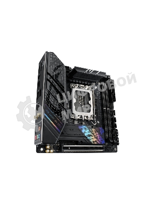 Материнская плата ASUS ROG STRIX B760-I GAMING WIFI, LGA 1700, Intel B760, 2xDDR5, 4xSATA, 2xM.2, 1xPCIe 5.0 x16, 1xHDMI, 1xDP, 1x 2.5Gb LAN, 3xUSB-A 2.0, 3xUSB-A 3.2 Gen 1, 1xUSB-C 3.2 Gen 1, 1xUSB-C 3.2 Gen 2x2, 5x3.5 мм, 7.1, Mini-ITX