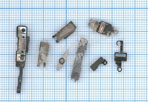 Комплект мелких частей средней рамки для Apple IPhone 4G silver