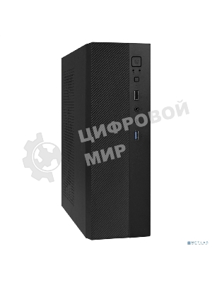 Компьютерный корпус Desktop ExeGate EX291267RUS MI-301U (mATX/mini-ITX, без БП, 1*USB+1*USB 3.0, аудио, черный)