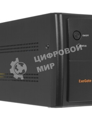 Источник бесперебойного питания ExeGate Power NB-2200.LED.AVR.4SH (2200VA/1300W, LED, AVR, 4*Schuko, батарея 12V 9Ah - 2 шт., металлический корпус, Black)