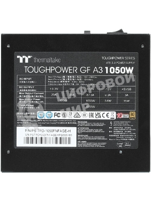 Блок питания Thermaltake Toughpower GF A3 1050 PS-TPD-1050FNFAGE-H PS-TPD-1050FNFAGE-H 1050W, 80 Plus Gold, полностью модульный