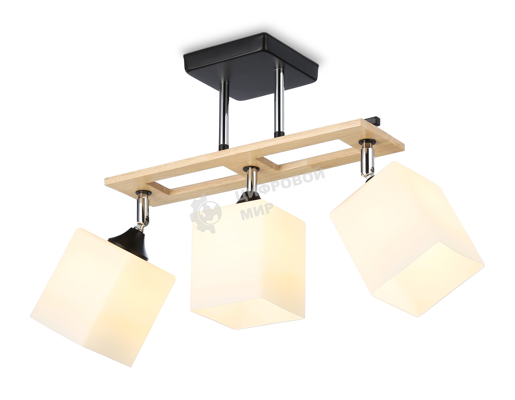Светильник Ambrella light TR9507/3 BK/CH/FR черный/хром/белый матовый E27/3 max 40W 620*100*290