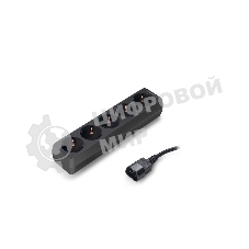 Удлинитель для ИБП ExeGate EX221200RUS SPU-5-0.5B (5 розеток, 0.5м, UPS вилка IEC320-C14, черный)