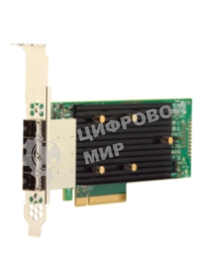 Адаптер HBA SAS 9400-16e SGL (05-50013-00), PCIe 3.1 x8 LP, Tri-Mode SAS/SATA/NVMe 12G HBA, 16port(2*ext SFF8644), 3416 IOC