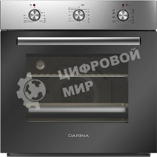 Духовой шкаф электрический Darina 0U5 BDE 112 705 X нержавеющая сталь/стекло черное, встраиваемый