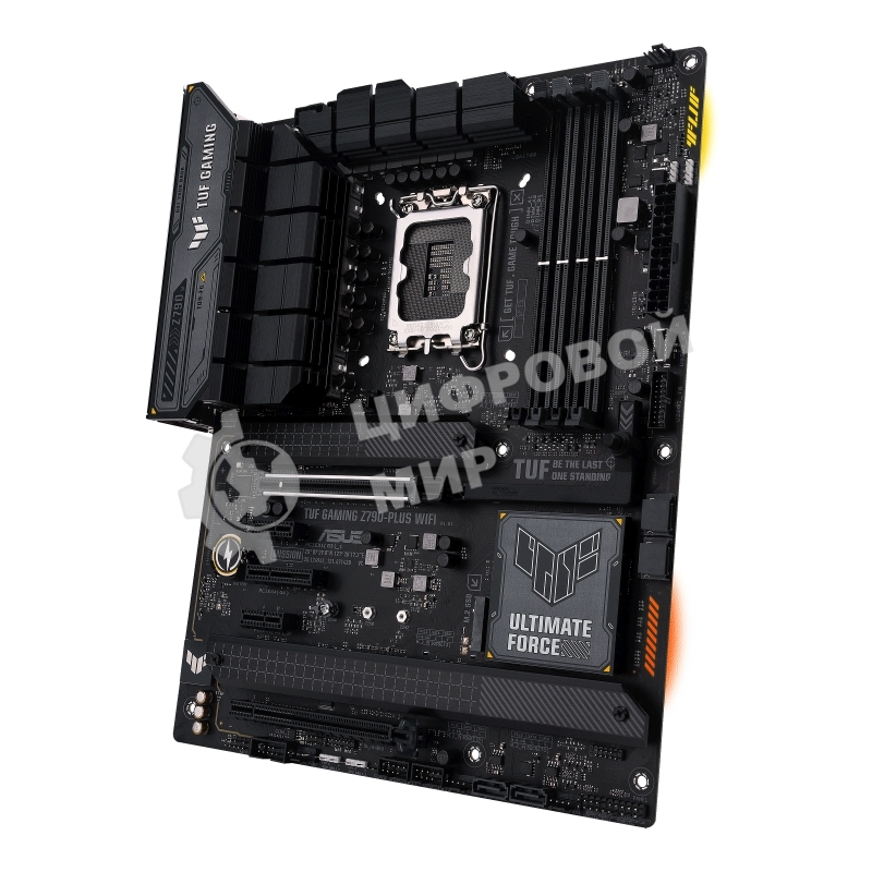 Материнская плата ASUS TUF GAMING Z790-PLUS WIFI, LGA 1700, Intel Z790, 4xDDR5, 4xSATA, 4xM.2, 1xPCIe 5.0 x16, 1xPCIe 4.0 x4, 2xUSB-A 3.2 Gen 2, 4xUSB-A 3.2 Gen 1, 1xUSB-C 3.2 Gen 2, 1xUSB-C 3.2 Gen 2x2, 1x2.5Gb LAN, 5x3.5 мм, 7.1, Standard-ATX