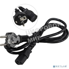 Кабель питания ExeGate Power PC-1,5P (Евровилка Schuko->С13) VDE-250V-3*0.75-CU, 10A, черный, 1.5м