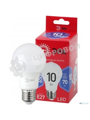 Лампа светодиодная ЭРА LED A60-10W-865-E27 R (диод, груша, 10Вт, хол, E27)