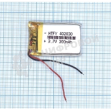 Аккумулятор Li-Pol (батарея) 4x20x30мм 2pin 3.7V/300mAh