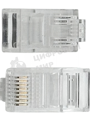 Коннектор Buro RJ45 прозрачный (упак.:20шт)