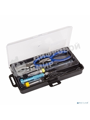 Набор для пайки Rexant (USB паяльник 8 Вт, кусачки, тонкогубцы, подставка, припой, отвертка)