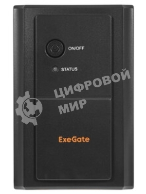 Источник бесперебойного питания ExeGate Power NB-2200.LED.AVR.4SH (2200VA/1300W, LED, AVR, 4*Schuko, батарея 12V 9Ah - 2 шт., металлический корпус, Black)