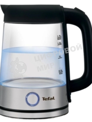 Электрочайник Tefal KI750D30 серебристый, 1.7 л, 2400 Вт, скрытый нагревательный элемент