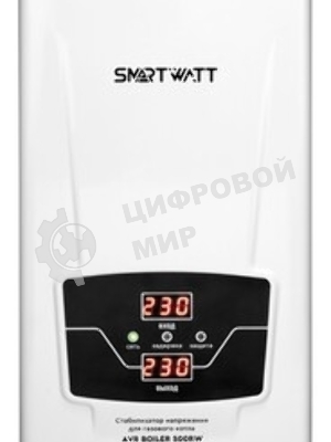 Стабилизатор напряжения для газового котла SMARTWATT AVR BOILER 500RW (140W - 260W, 500VA, 0.5 кВт, 50 Гц, розеток - 1,