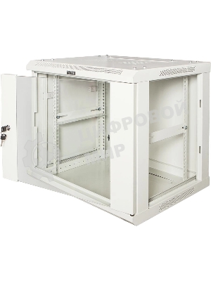Шкаф настенный серии Pro, 6U 600x800, стеклянная дверь
