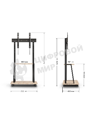 Стойка для телевизора Holder PR-108 серый/сланец 32