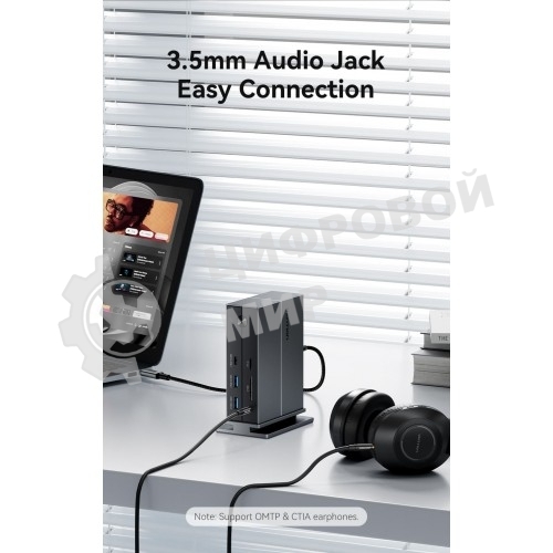 Мультифункциональная док-станция Vention USB Type C 14 в 1 с поддержкой Thunderbolt 4