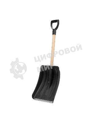 Лопата для уборки снега Sparta полипропиленовая, 275х365х870 мм, деревянный черенок,