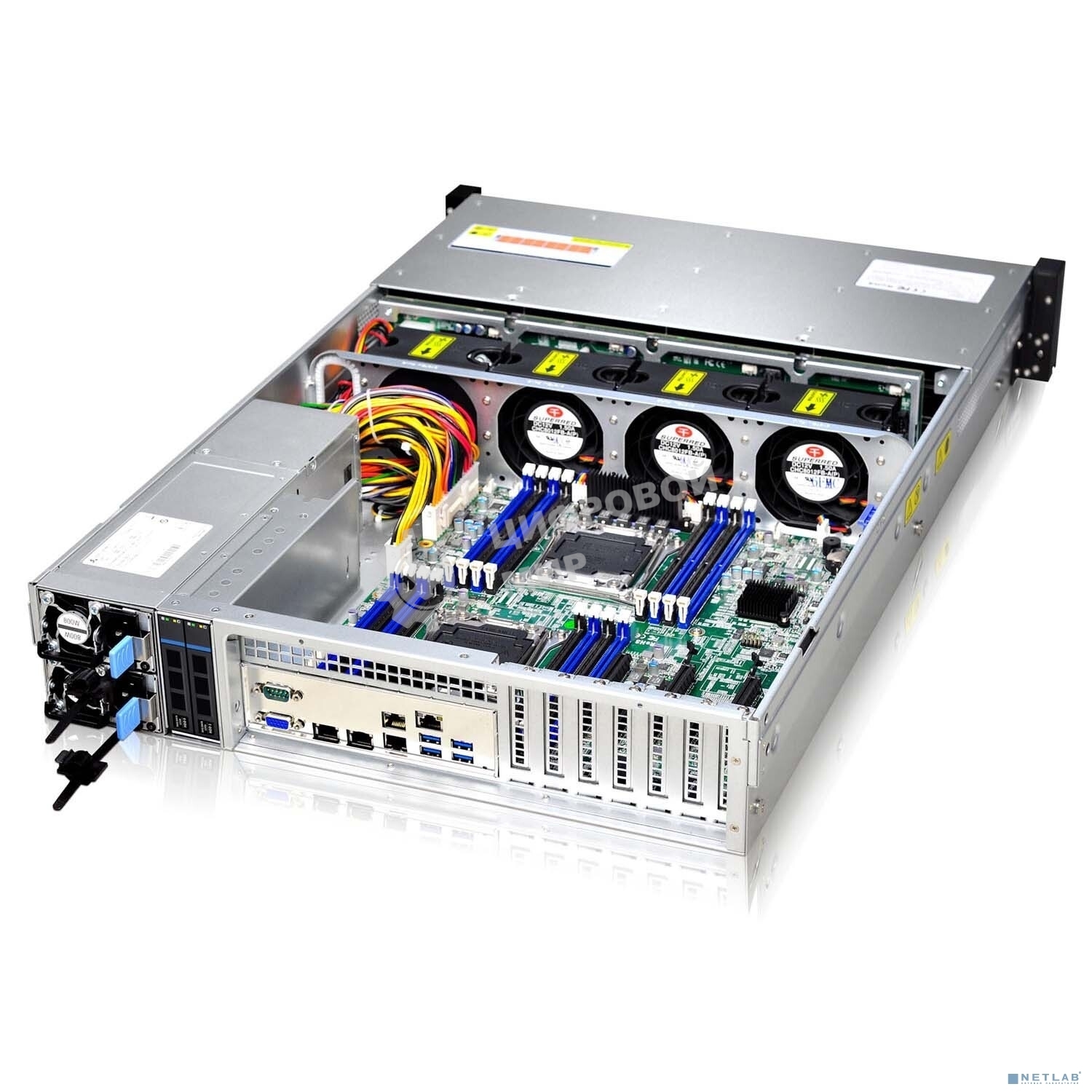 Серверный корпус Gooxi RMC2112-670-HSE-D 2U 12bay chassis,Expander backplane rear 2*2.5