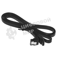 Кабель интерфейсный SATA Cablexpert CC-SATAM-DATA90-BL-100CM, Sata3 7pin/7pin, мет.защелка, угловой разъем, 100 см, черный, пакет
