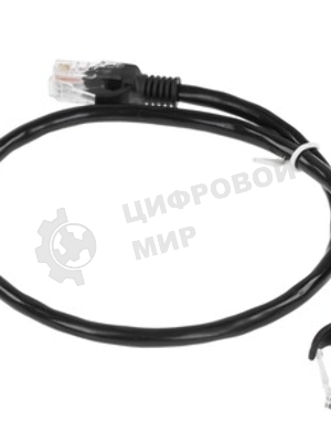 Патч-корд UTP Cablexpert cat.6, 0.5м, литой, многожильный, черный