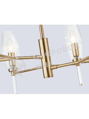 Люстра Ambrella light LH55201/6 BS/CL латунь/прозрачный E14*6 max 40W D660*520