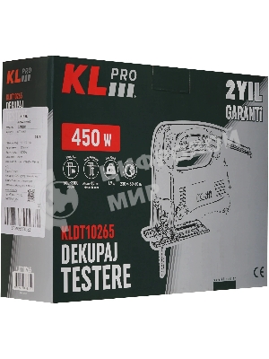Лобзик электрический профессиональный KLPRO KLDT10265 (сеть, 450Вт, 500-3100ход/мин)