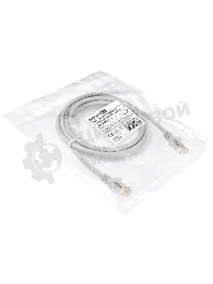 Патч-корд ExeGate EX286383RUS UTP-RJ45-RJ45-5e-2M-LSZH-GY, UTP, cat.5e, LSZH, 2м, серый