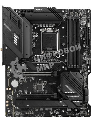 Материнская плата MSI MAG B760 TOMAHAWK WIFI, LGA 1700, Intel B760, 4xDDR5, 4xSATA, 3xM.2, 1xPCI-E 3.0 x4, 1xPCI-E 5.0 x16, 1xHDMI, 1xDP, 1xUSB Type-C, 1x2.5Gb LAN, 4xUSB-A 2.0, 4xUSB-A 3.2 Gen 2, 5x3.5 мм, 7.1, Standard-ATX