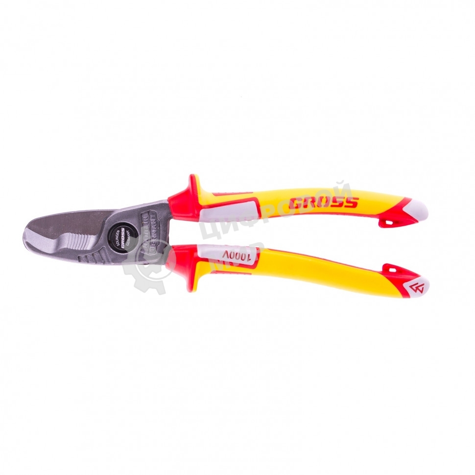 Кабелерез Gross диэлектрические рукоятки до 1000 В, трехкомпонентные рукоятки, 210 мм