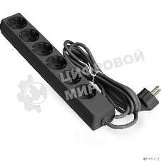 Удлинитель ExeGate EX285828RUS ECE-6-1.8B (6 евророзетки с заземлением, 1.8 м, черный)