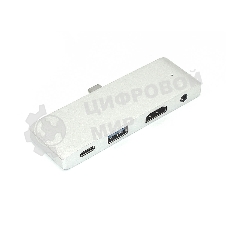 Адаптер Type-C на HDMI, USB 3.0 + Audio 3,5 + Type-C, серебро