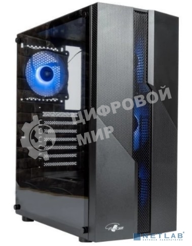 Компьютерный корпус ATX Eurocase A85 4ARGB черный без БП закаленное стекло USB 3.0