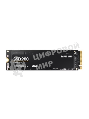 Накопитель SSD Samsung 980, 250Gb, PCIe 3.0 x4, M.2 2280, NVMe, R/W 2900/1300