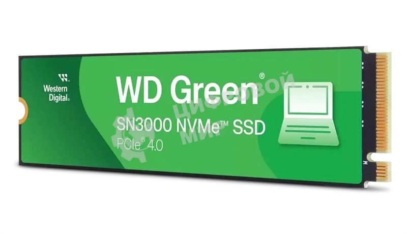 Накопитель SSD Western Digital WD Green SN3000, 1Tb M.2 2280, PCI-E 3x4, R/W - 5000/4200 MB/s