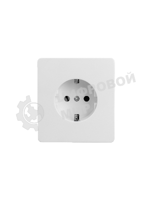 Розетка ROUND 1-ая с/з с/у, со шторками 16А перламутр Kranz KR-78-0701-1