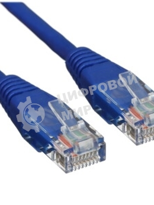 Патч-корд LANMASTER TWT UTP cat.5e, с заливными колпачками, 1.0 м, синий
