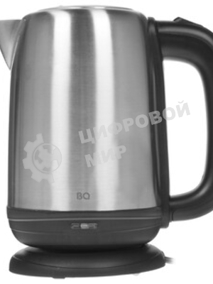 Электрочайник BQ KT1821S черный/серебристый, 1.7 л, 2200 Вт, скрытый нагревательный элемент