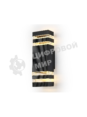 Светильник Ambrella light ST2574/2 BK/CL черный/прозрачный IP54 GU10/2 max 35W 310*110*65