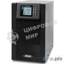 Источник бесперебойного питания PowerMan Online 2000VA черный (Online-Double conversion/LCD Display/USB/Software/RJ11/45,RS-232)