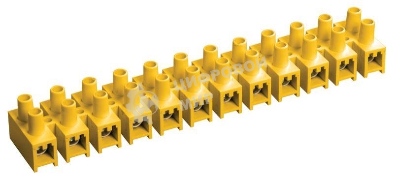 Зажим винтовой ЗВИ-20 н/г 4-10кв.мм 12пар жел. IEK UZV7-020-06